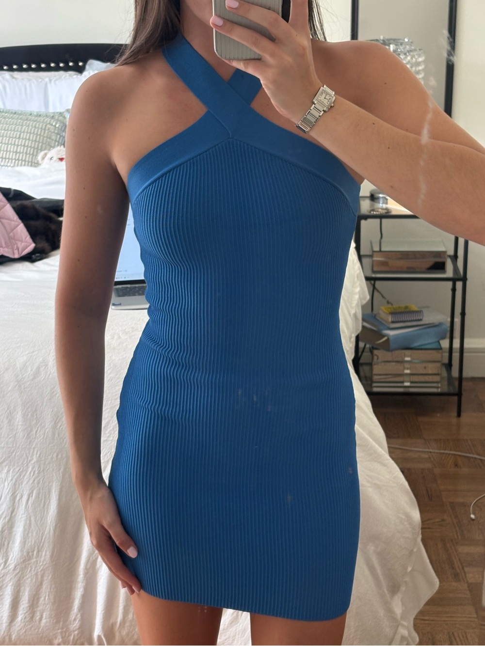 Aritiza Babaton Royal Blue Mini Dress